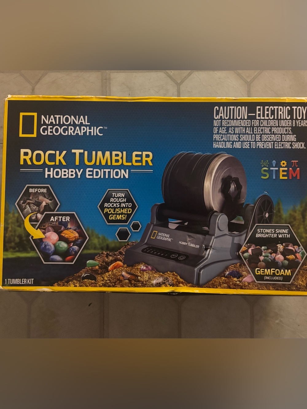 National Geographic Hobby Rock Tumbler Kit for Kids and Adult Beginners